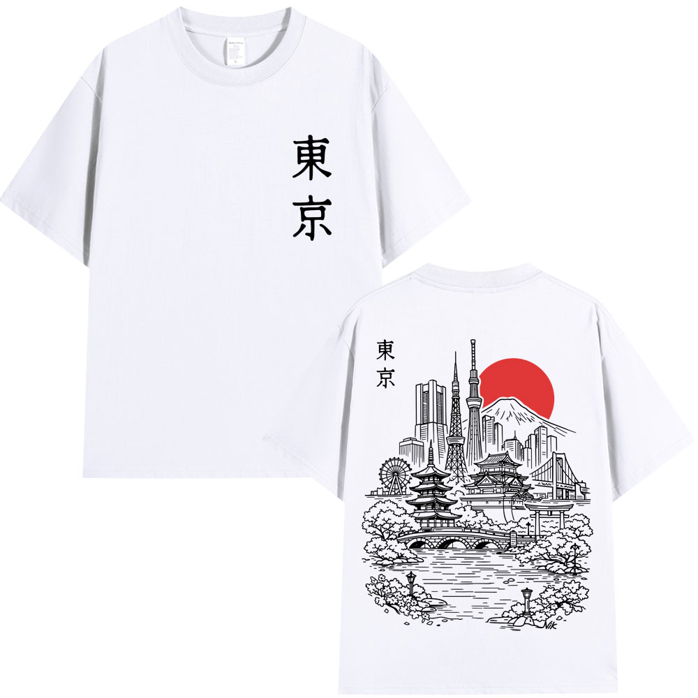 Vintage Fashion In Tokyo - T-shirt Grafica Stile Giapponese Tokyo Sakura