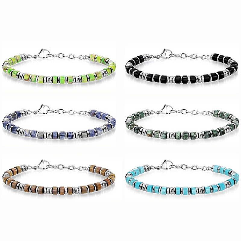Vintage Fashion Wheel - Bracciale con Perle di Onice Nero