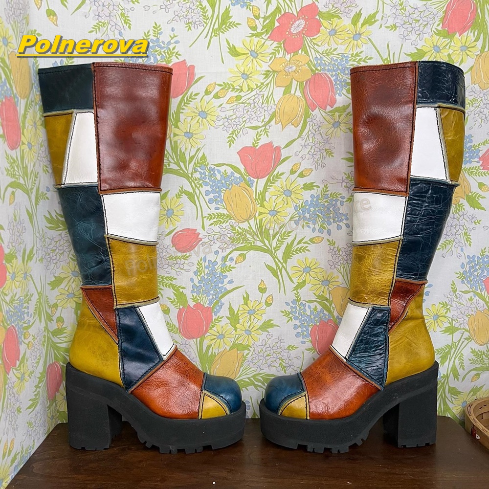 Vintage Fashion Boots - Stivali Alti al Ginocchio da Donna