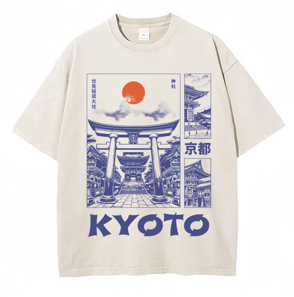 Vintage Fashion Kyoto - T-Shirt con Grafica in Stile Giapponese