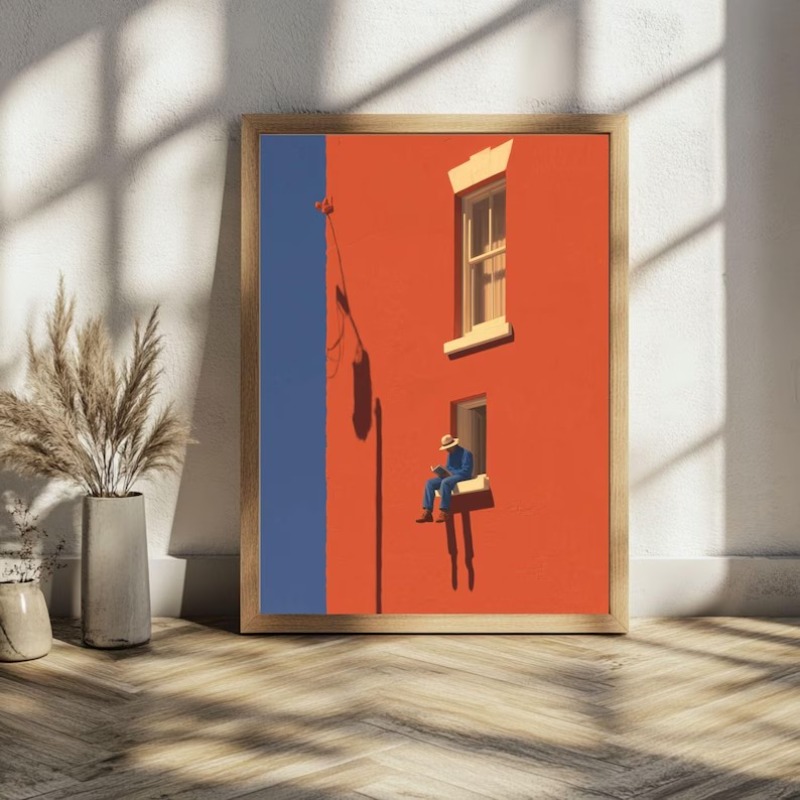 Vintage Fashion Wall Art - Poster Vintage Minimalista Astratto con Figura