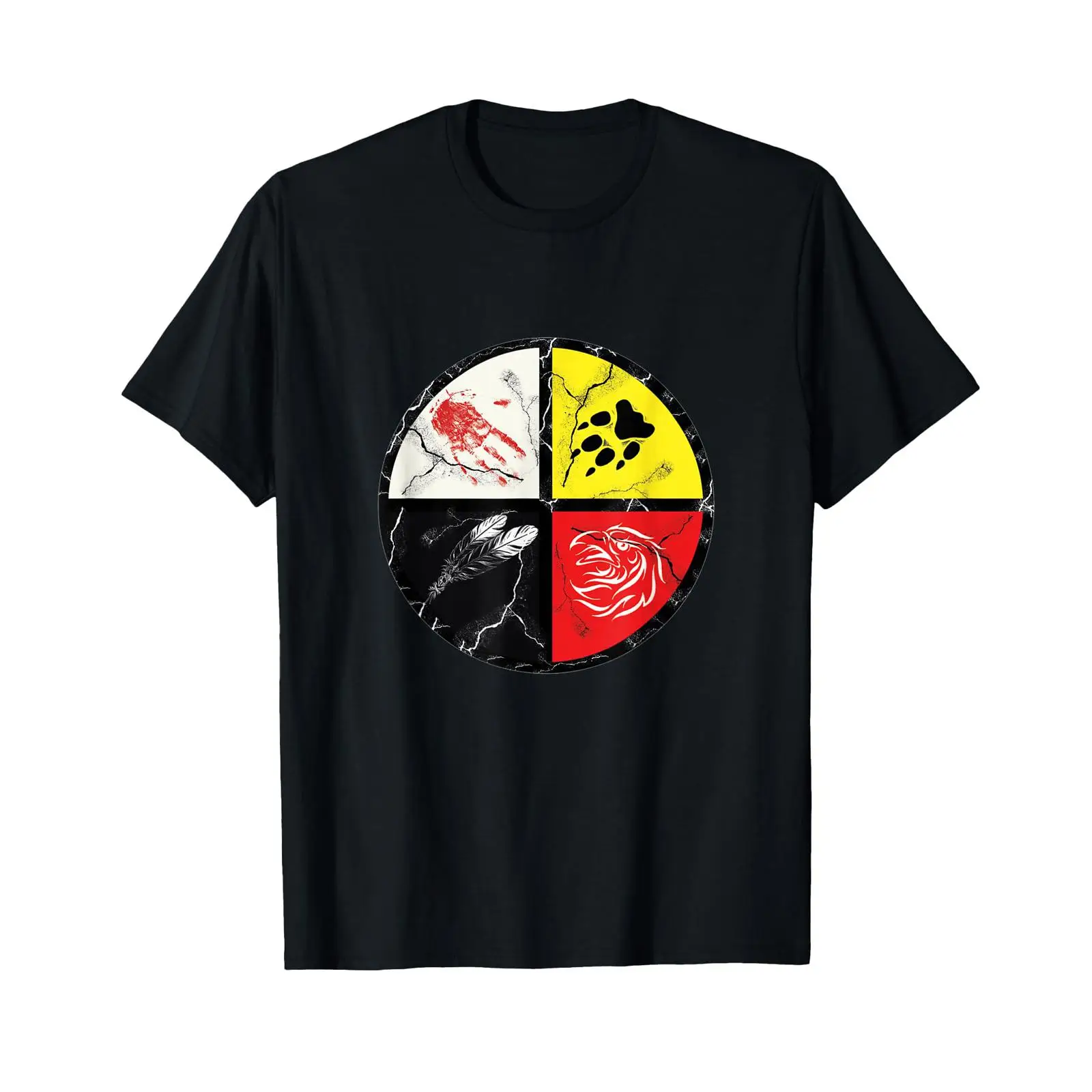 Vintage Fashion Wheel - T-shirt Indian Medicine Wheel vintage lavata,