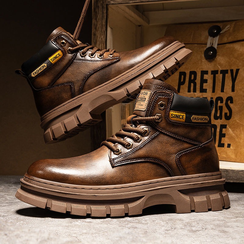 Vintage Fashion Boots - Stivaletti con plateau da uomo vintage