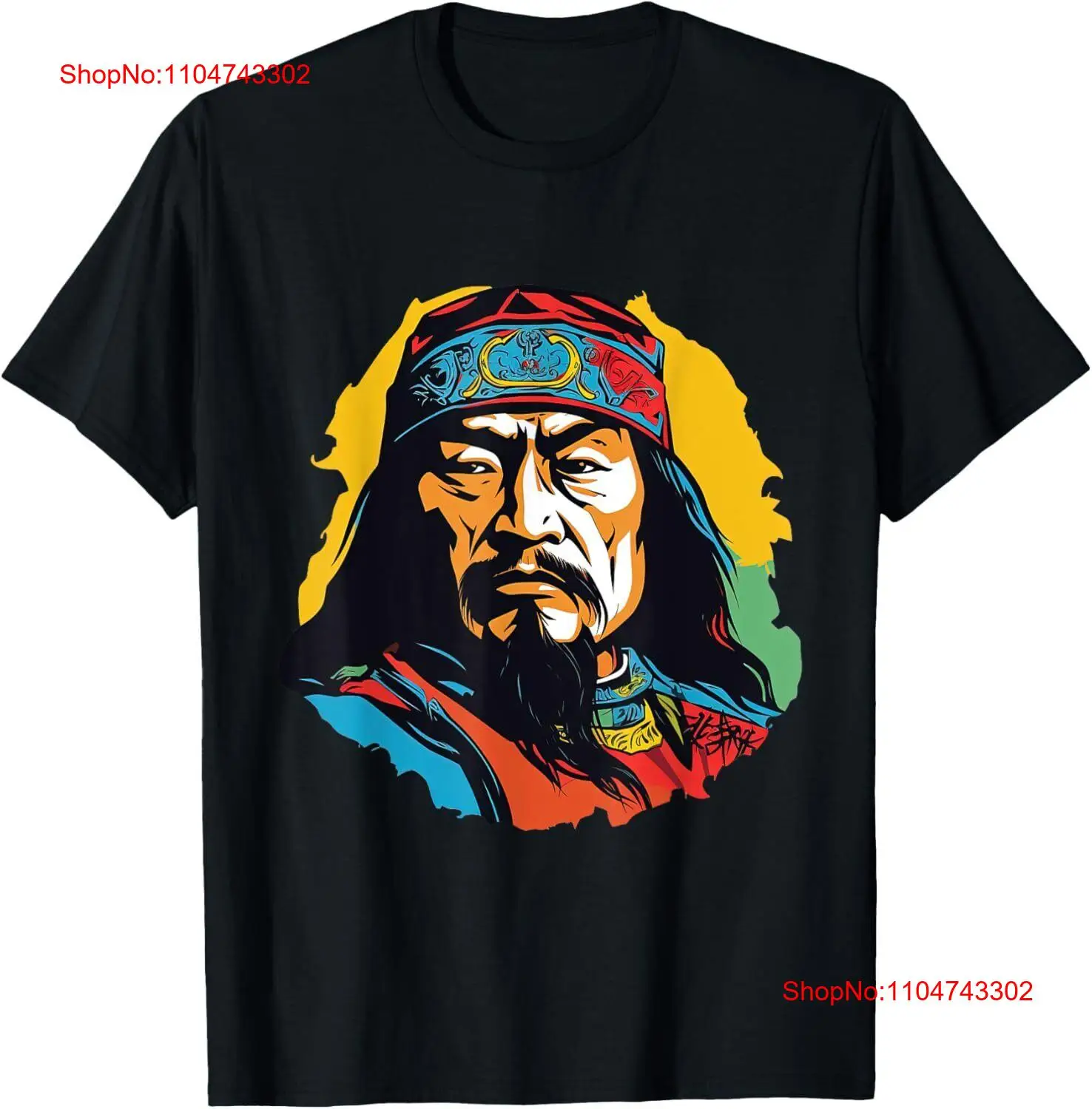 Vintage Fashion Art - Genghis Khan Pop Art T Shirt