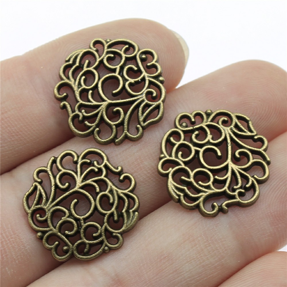 Vintage Fashion Theme - 10 Pezzi 18x18mm 2 Colori Argento