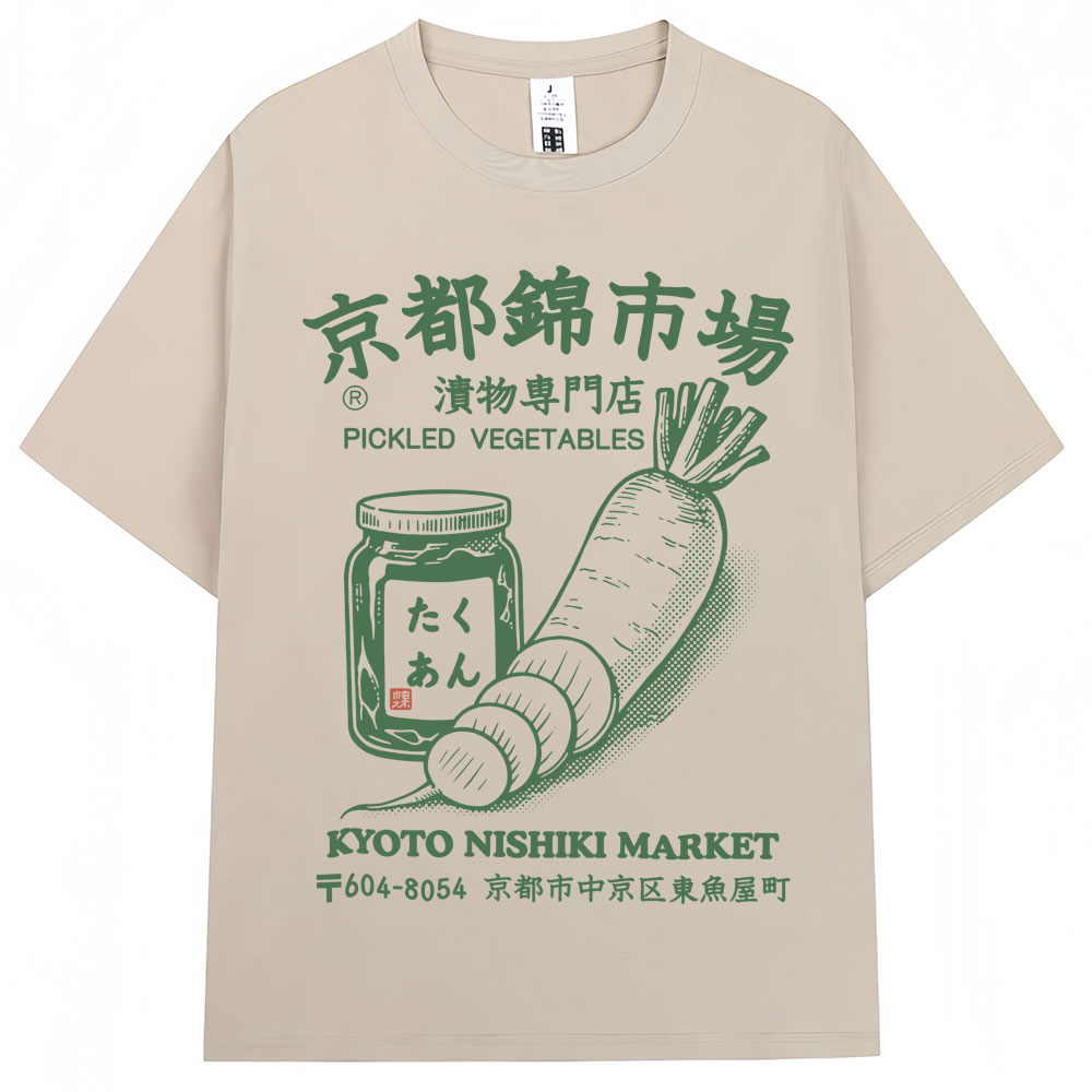 Vintage Fashion Kyoto - T-shirt con stampa del mercato Kyoto
