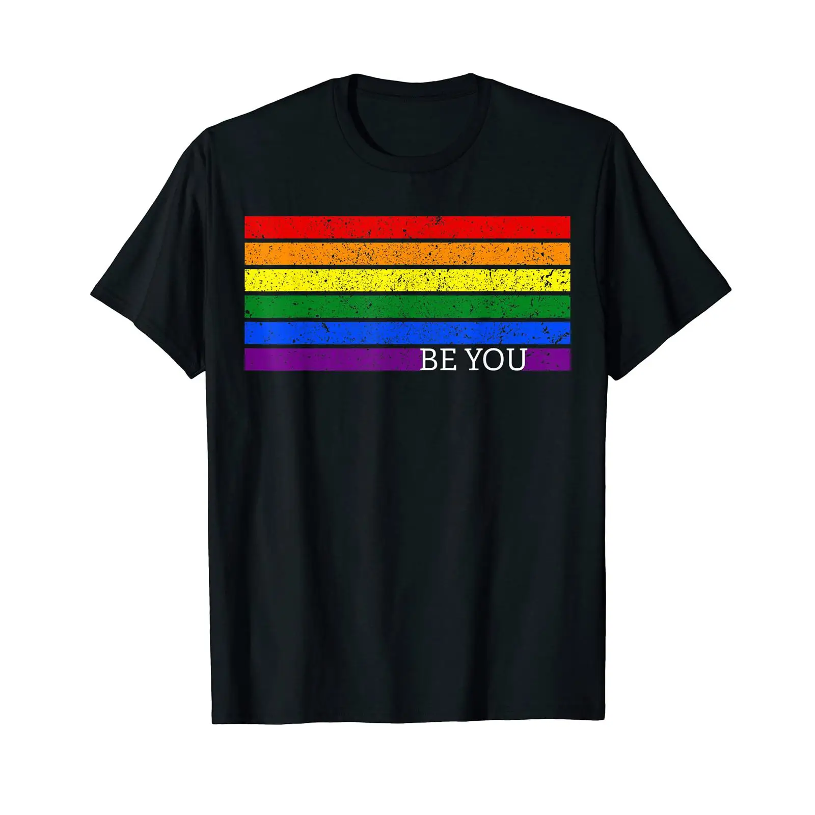 Vintage Queer Fashion - T-shirt con stampa effetto invecchiato Be