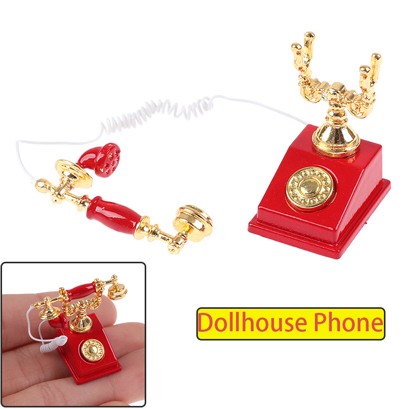 Vintage Fashion Houses - 1:12 Telefono vintage Casa delle bambole